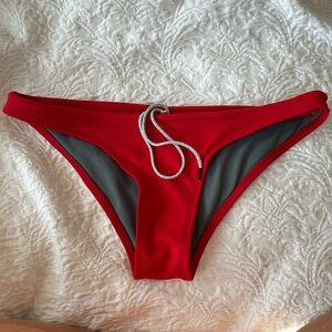 Red Jolyn Bikini Bottoms